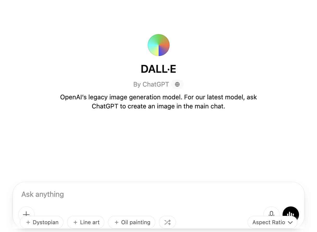 the DALL-E custom GPT