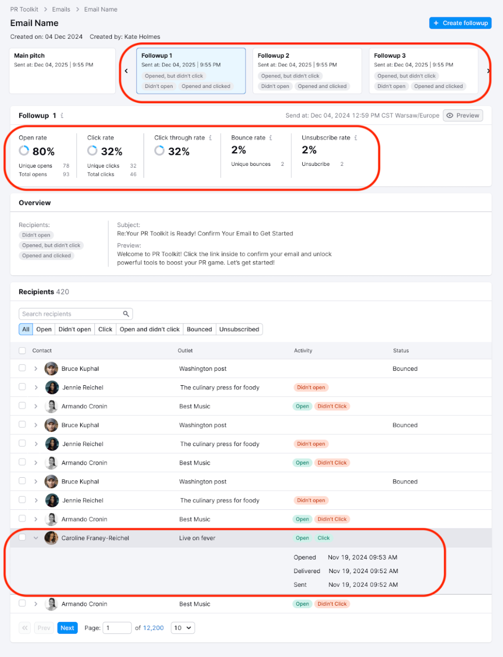 Creating a follow-up image 7